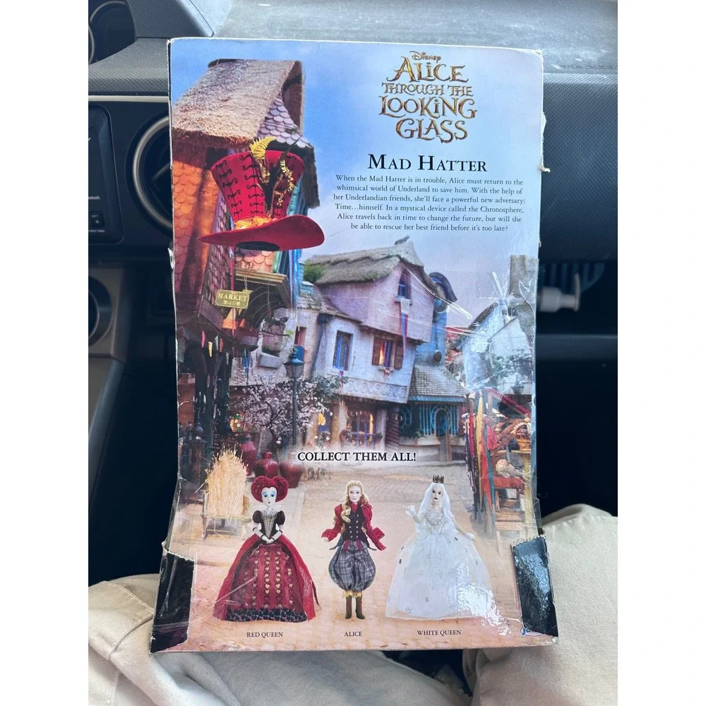 Disney Alice Through the Looking Glass Mad Hatter Doll Johnny Depp 2016 New Box